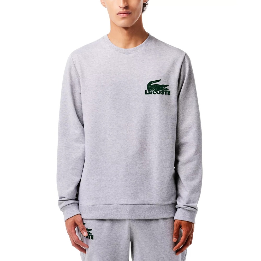 Lacoste Men's Pajama Fleece‎ Indoor Sweatshirt Grey Size Large NEW